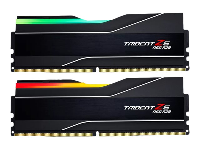 Trident Z5 Neo Rgb   Ddr5   Sæt   64 Gb: 2 X 32 Gb   Dimm 288 Pin   6000 Mhz   Pc5 48000   Cl30   1.4 V   Ikke Bufferet   Ikke Ecc   Mat Sort fra G.skill