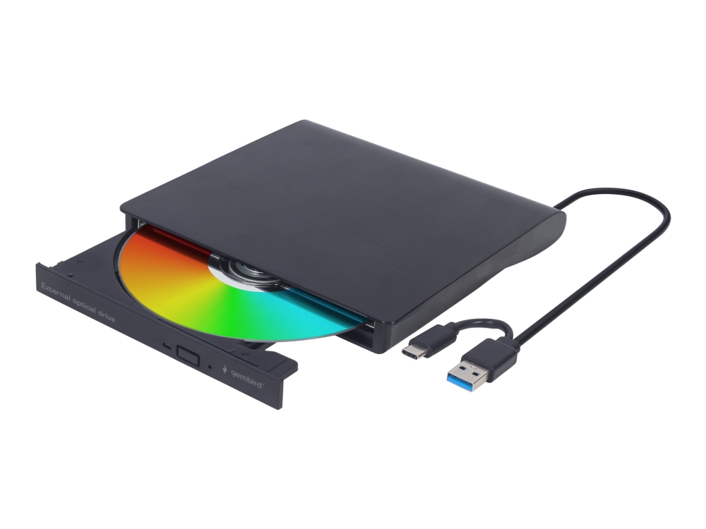 Dvd Usb 03 Disk Drev Dvd±rw (±r Dl) Dvd Ram 8x Usb 3.1 Gen 1 Ekstern Sort fra Gembird