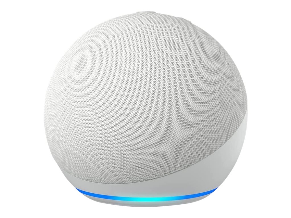Echo Dot (5th Generation)   Smart Højttaler   Bluetooth, Wi Fi   App Kontrolleret   Glacier White fra Amazon