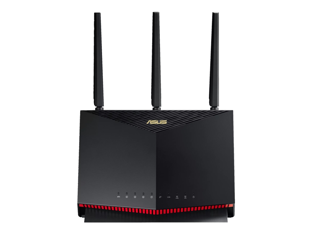 Rt Ax86u Pro   Trådløs Router 4 Port Switch   1gbe, 2.5gbe   Wan Porte: 2   Wi Fi 6   Dual Band fra Asus