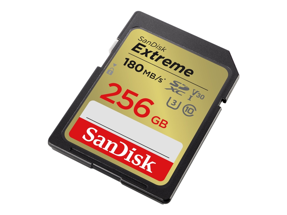Extreme   Flashhukommelseskort   256 Gb   Video Class V30   Uhs I U3   Class10   Sdhc Uhs I fra Sandisk