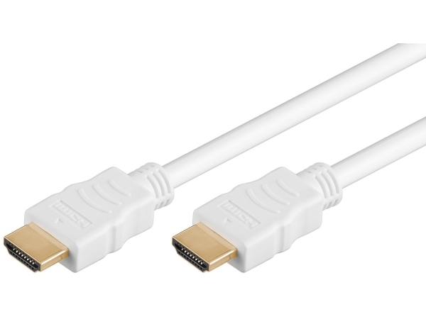 61024, 10 M, Hdmi Type A (standard), Hdmi Type A (standard), 10.2 Gbit Sek, Hvid fra Goobay