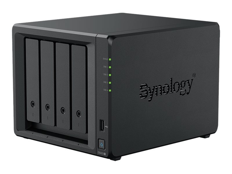 Disk Station Ds423+   Nas Server   4 Bays   Sata 6gb S   Raid Raid 0, 1, 5, 6, 10, Jbod   Ram 2 Gb   Gigabit Ethernet   Iscsi Support fra Synology