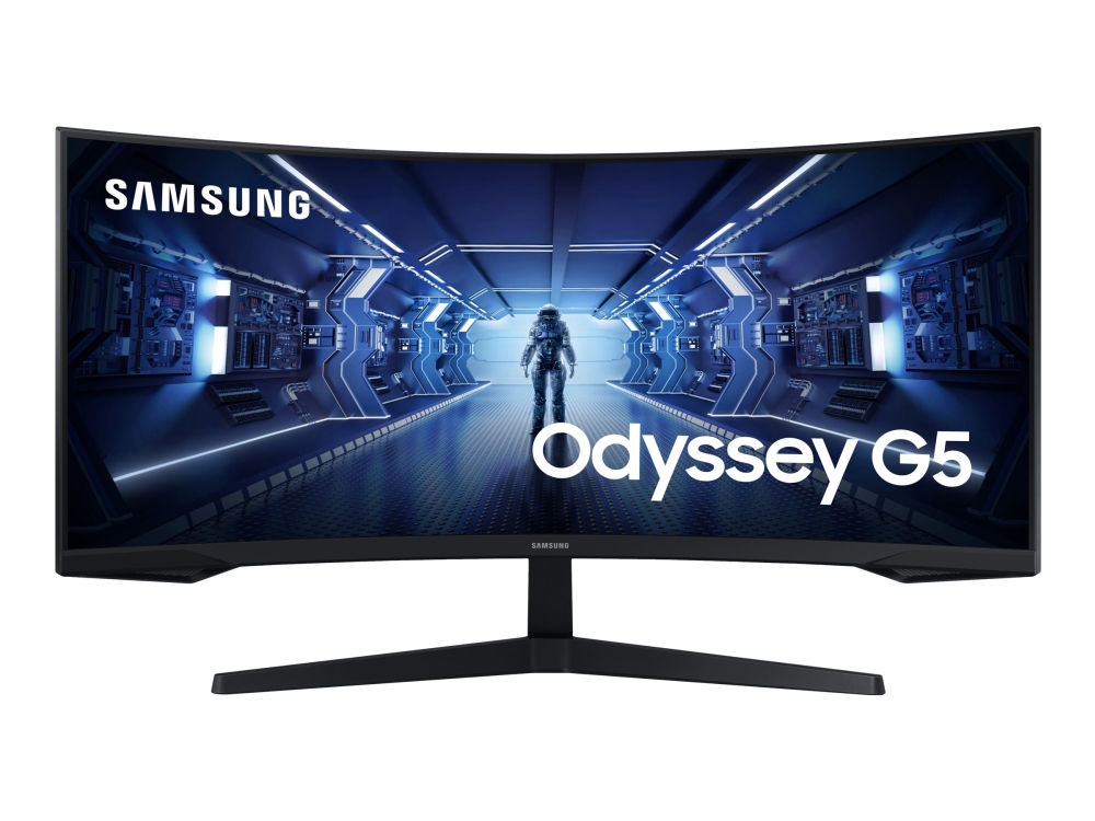 Odyssey G5 C34g55twwp   G55t Series   Led Skærm   Gaming   Kurvet   34"   3440 X 1440 Uwqhd @ 165 Hz   Va   250 Cd M²   2500:1   Hdr10   1 Ms fra Samsung