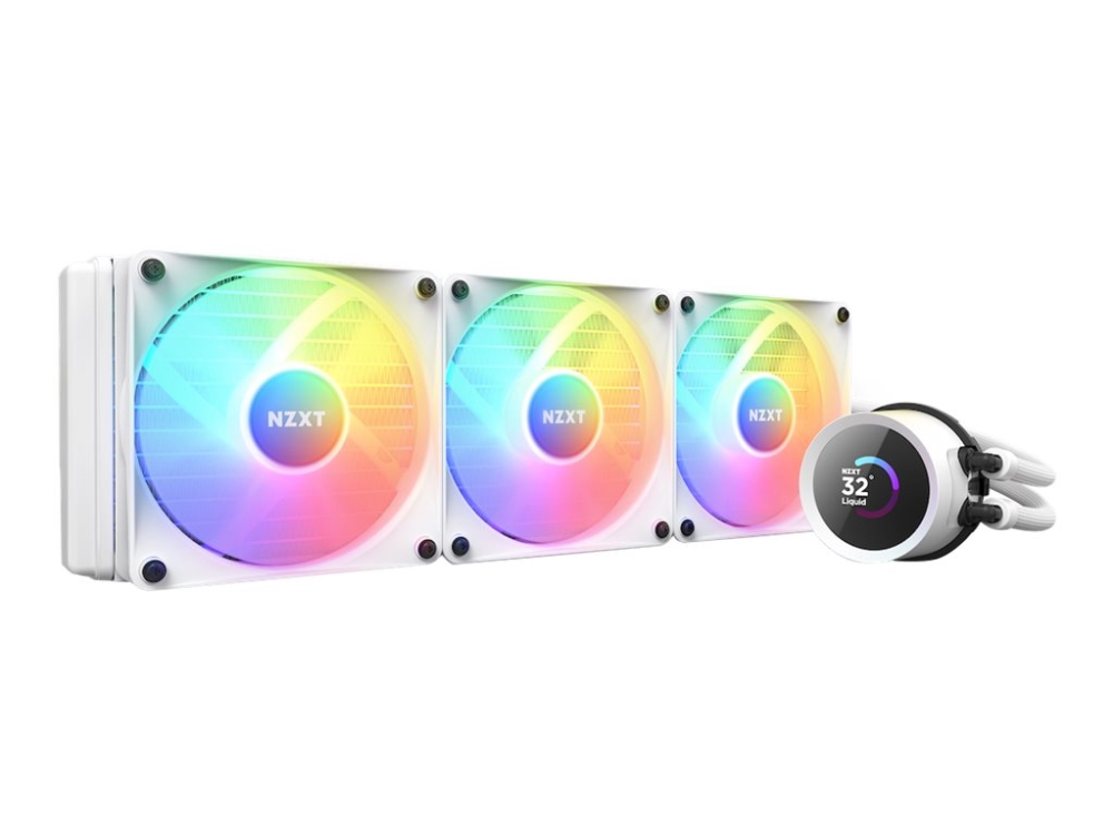 Kraken 360 Rgb   Processors Flydende Kølesystem   (for: Am4, Tr4, Strx4, Lga1200, Lga1700, Am5, Lga115x Socket)   Kobber   120 Mm   Hvidmatteret fra Nzxt