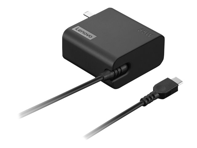 Usb C Strømadapter   Ac 100 240 V   65 Wh   Europa   Sort fra Lenovo