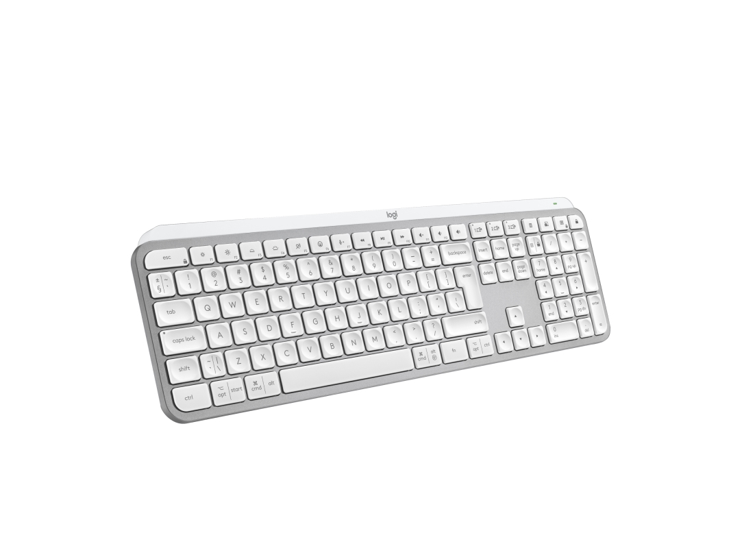 ® | Mx Keys S   Tastatur   Bagbelyst   Bluetooth, 2.4 Ghz   Nordisk Layout   Pale Grey fra Logitech