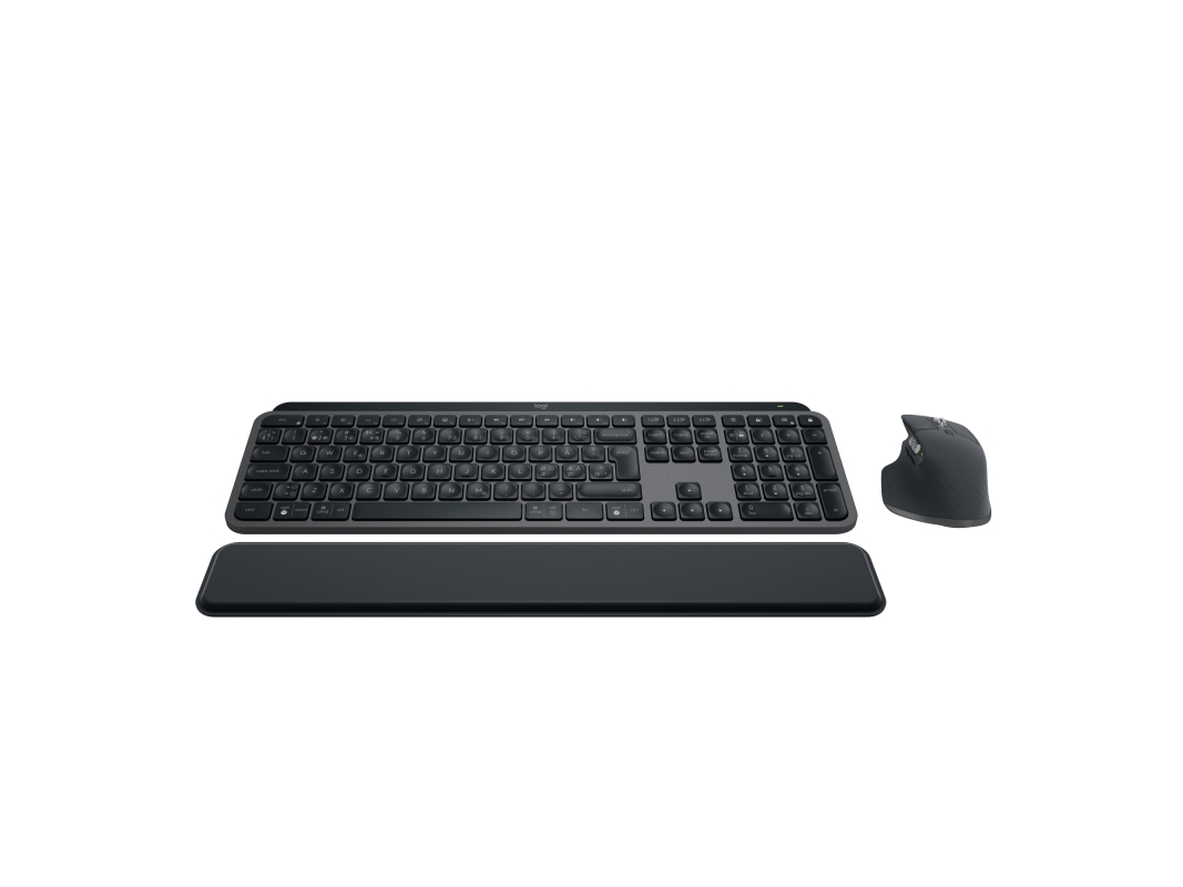 ® | Mx Keys S Combo Tastatur Og Mus Sæt Bagbelyst Trådløs Bluetooth Le Qwerty Nordisk Layout Graphite fra Logitech