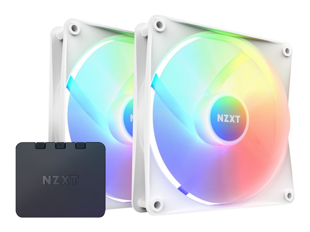 F Series F140 Rgb   Indsats Med Blæser   140 Mm   Hvid (pakke Med 2) fra Nzxt