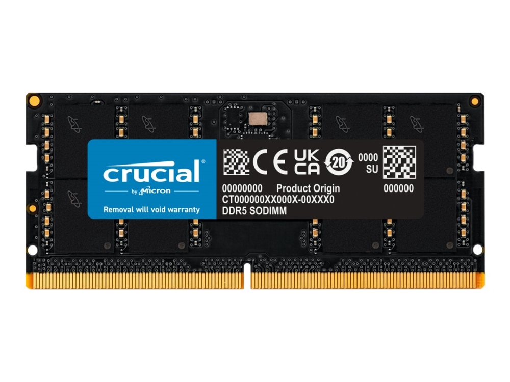 Ddr5   Modul   48 Gb   So Dimm 262 Pin   5600 Mhz   Pc5 44800   Cl46   1,1 V   On Die Ecc   Sort fra Crucial