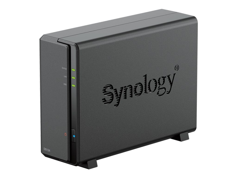 Disk Station Ds124 Nas Server Ram 1 Gb Gigabit Ethernet Iscsi Support fra Synology