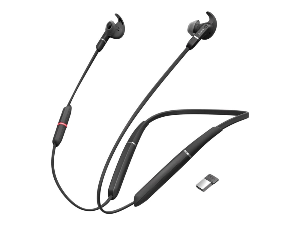 Jabra Evolve 65e Ms øreproptelefoner Med Mik. I øret Bag Nakken Montering Bluetooth Trådløs Usb Støjisolerende fra Gn Audio