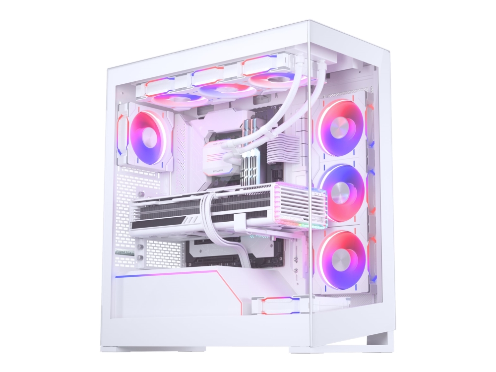 Nv5 Mid Tower Udvidet Atx Sidepanel Med Vindue (hærdet Glas) Ingen Strømforsyning (atx) Hvidmatteret Usb Lyd fra Phanteks