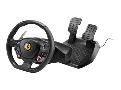 Ferrari T80 488 Gtb Edition   Rat Og Pedalsæt   Kabling   Kompatible Med Pc, Ps4 Og Ps5 fra Thrustmaster