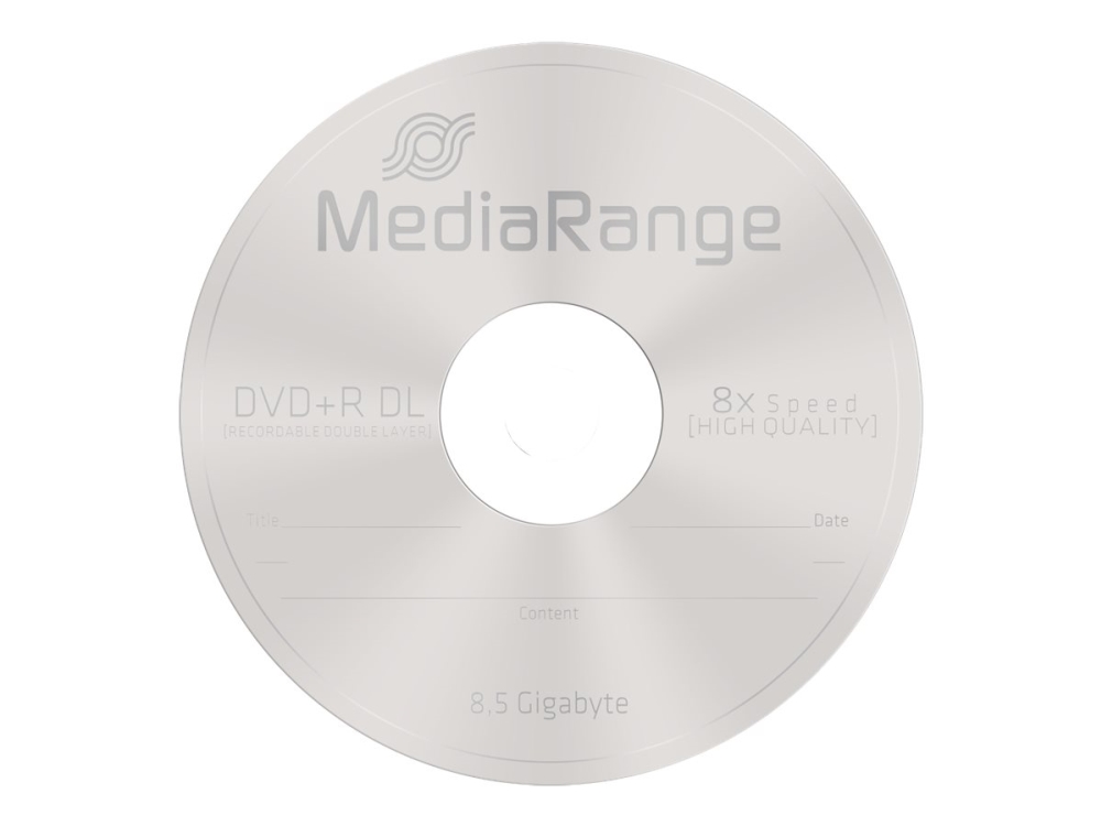 10 X Dvd+r Dl   8.5 Gb (240min) 8x   Spindle fra Mediarange