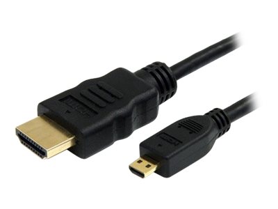 Cl 39   Hdmi Kabel Med Ethernet   19 Pin Micro Hdmi Type D Han Til Hdmi Han   1 M   Afskærmet   Sort   4k Support fra Savio