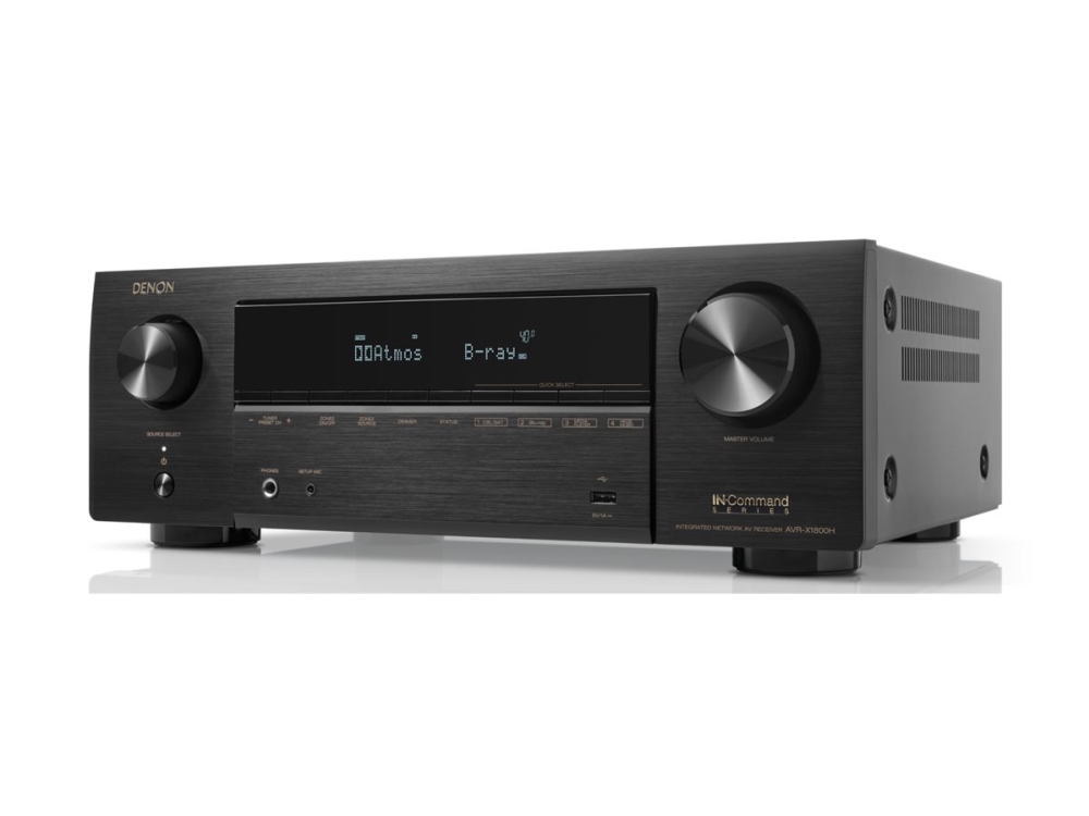Avr X1800h   Av Netværksmodtager   8k   Hdr   7.2 Kanal   7 X 80 Watt   Sort fra Denon