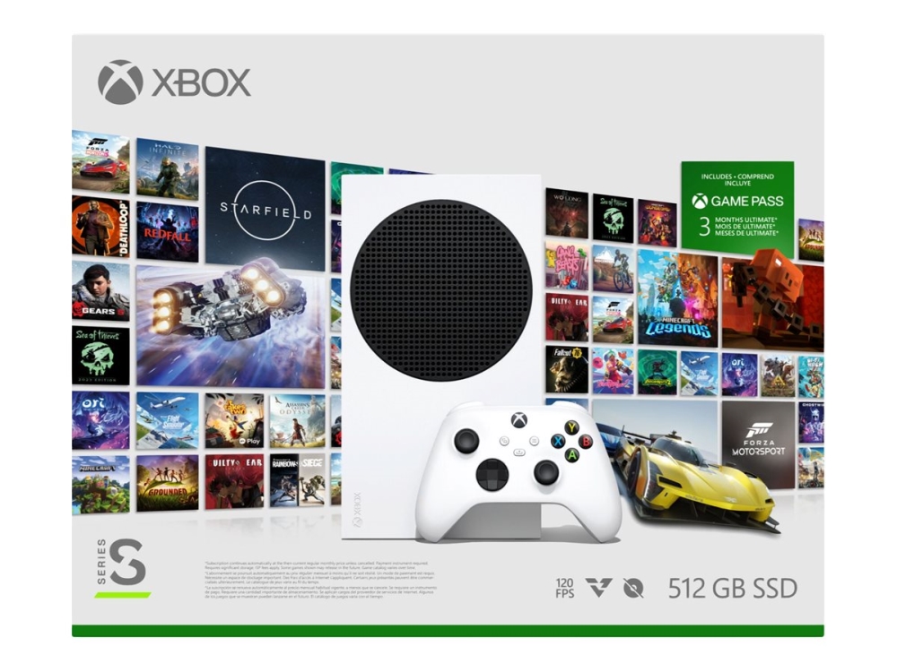 Xbox Series S   Starter Bundle   Spilkonsol   Qhd   Hdr   512 Gb Ssd   Robothvid fra Microsoft