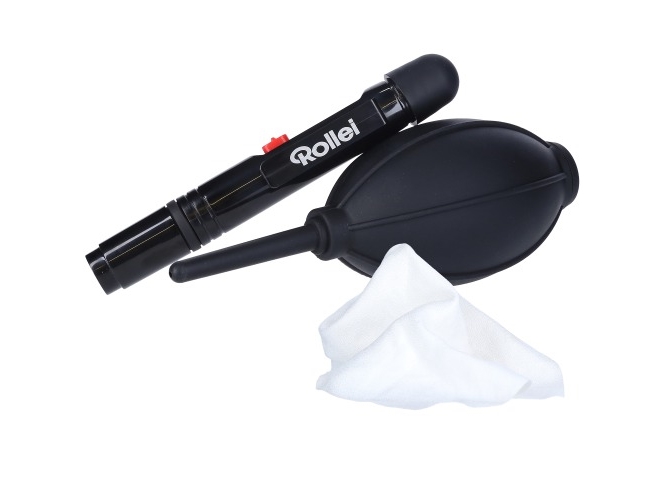 Lens Cleaning Set, Sort, Hvid, 3 Stk fra Rollei