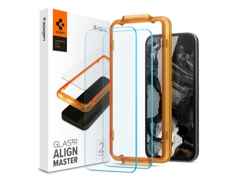 Glas.tr Align Master, Google, Pixel 8a, Ridseresistent, Transparent, 2 Stk fra Spigen