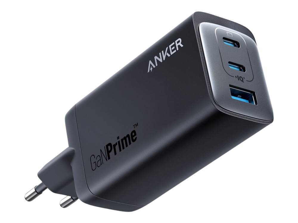 737   Strømforsyningsadapter   120 Watt   5 A     Poweriq 4.0   3 Output Stikforbindelser (2 X Usb C, Usb Type A)   Sort fra Anker