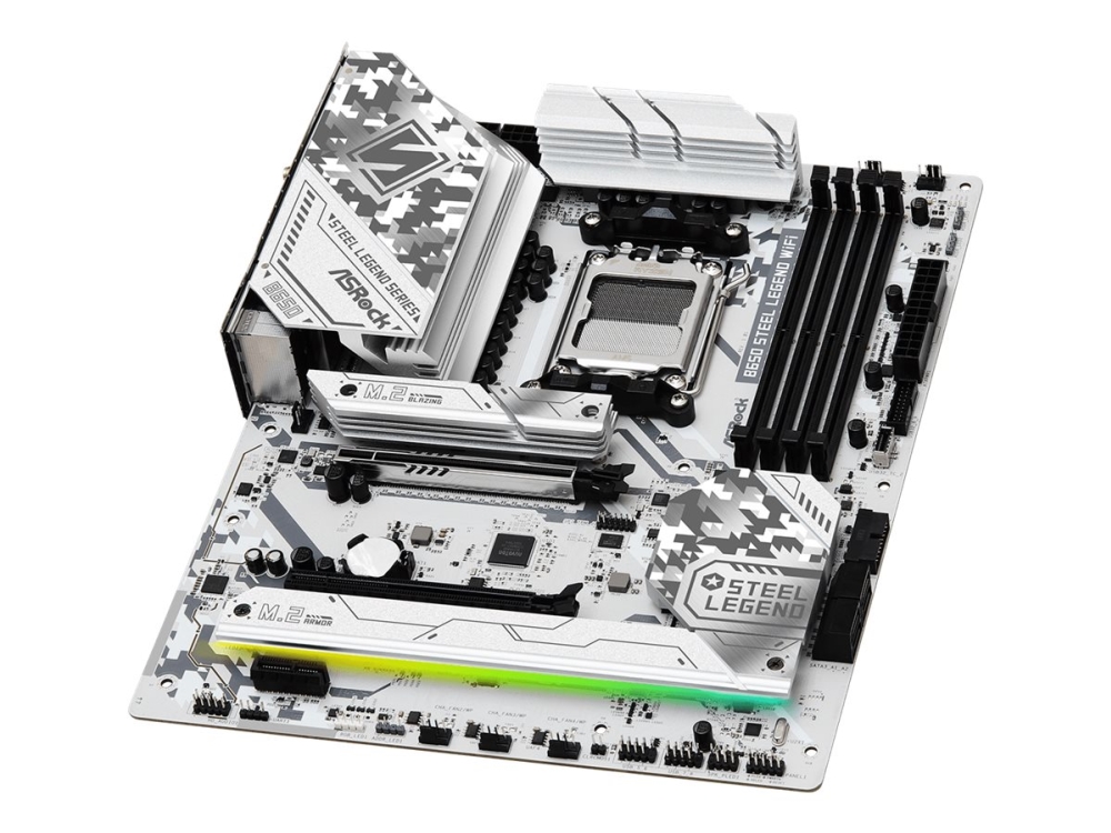 B650 Steel Legend Wifi   Bundkort   Atx   Socket Am5   Amd B650 Chipset   Usb C 3.2 Gen 2x2, Usb 3.2 Gen 2, Usb C 3.2 Gen 1, Usb 3.2 Gen 1   2 fra Asrock