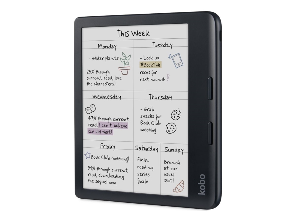 Libra Colour   Ebook Læser   32 Gb   7" Farve E Ink Kaleido 3 (1264 X 1680)   Touch Screen   Wi Fi 5, Bluetooth   Sort fra Kobo