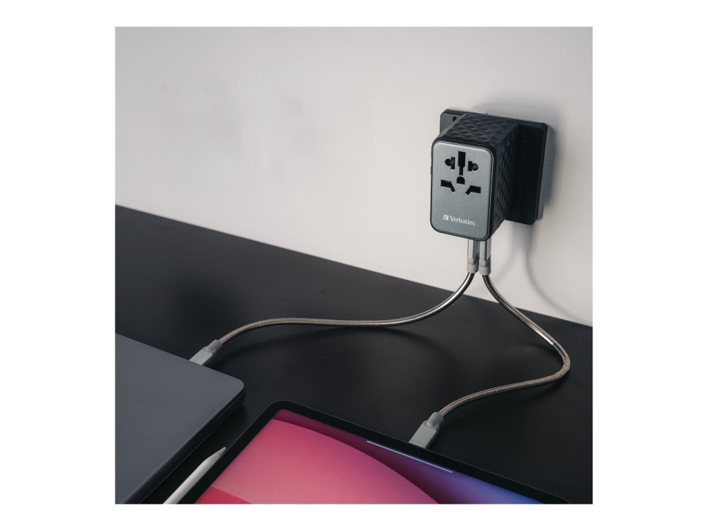 Uta 06   Strømforsyningsadapter   Gan Iii, Universel   100 Watt   5 A   Pd 3.0, Qc 4+, Qc 3.0, Fast Charge, Super Charge, Apple Fast Charge, fra Verbatim