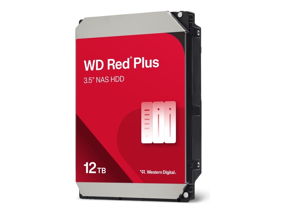 Wd Red Plus Nas Hard Drive Wd120efbx   Harddisk   12 Tb   Intern   3.5"   Sata 6gb S   7200 Rpm   Buffer: 256 Mb fra Western Digital