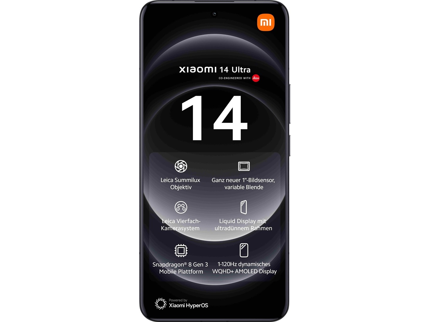 14 Ultra, 17,1 Cm (6.73"), 3200 X 1440 Pixel, 16 Gb, 512 Gb, 50 Mp, Sort fra Xiaomi