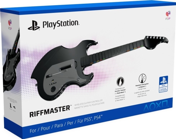 Riffmaster Black, Grey Guitar Analogue   Digital Pc, Playstation 4, Playstation 5 fra Pdp