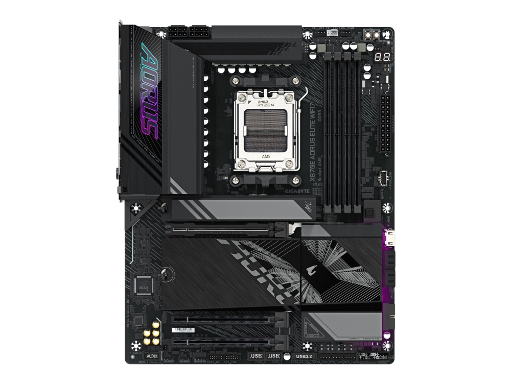 Aorus X870e Elite Wifi7   Bundkort   Atx   Socket Am5   Amd X870e Chipset   Usb C 3.2 Gen 2x2, Usb4, Usb 3.2 Gen 1, Usb 3.2 Gen 2   2.5 Gigabit Lan, fra Gigabyte Technology