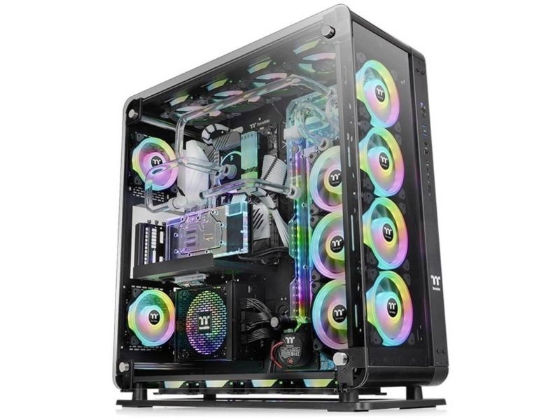 Core P8 Tempered Glass   Tower   Atx   Sidepanel Med Vindue (hærdet Glas)   Ingen Strømforsyning (ps 2)   Sort   Usb Lyd fra Thermaltake
