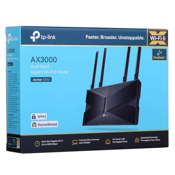 Tp Link Archer Ax53 V1 Trådløs Router 4 Port Switch 1gbe Wi Fi 6 Dual Band fra Tp-link
