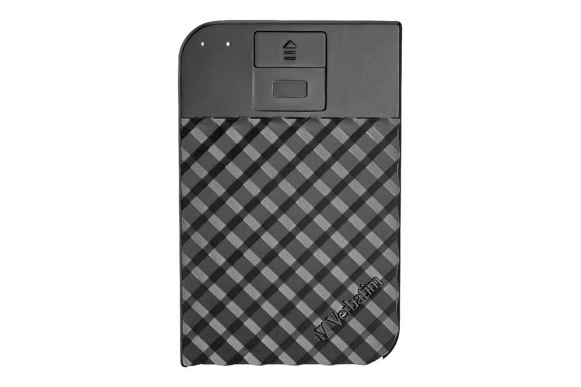 Fingerprint Secure   2 Tb   Ekstern Hdd   Usb 3.1 Gen 1   24 Pin Usb C fra Verbatim