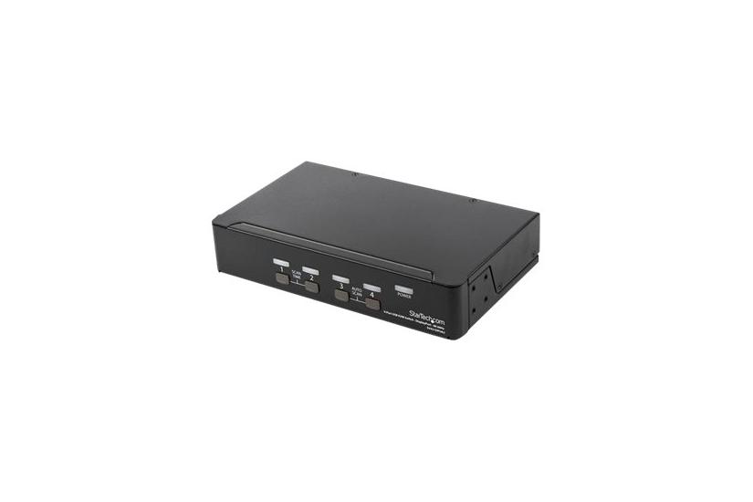 .com 4 Port Displayport Kvm Switch, 4k 60hz, Single Display, Dual Port Uhd Dp 1.2 Usb Kvm Switch With Integrated Usb 2.0 Hub And Audio, Dell, Hp, Apple, Lenovo, Taa Compliant   Keyboard Video Mouse Switch (sv431dpua2)   Kvm   Audio Switch   4 Port fra Startech