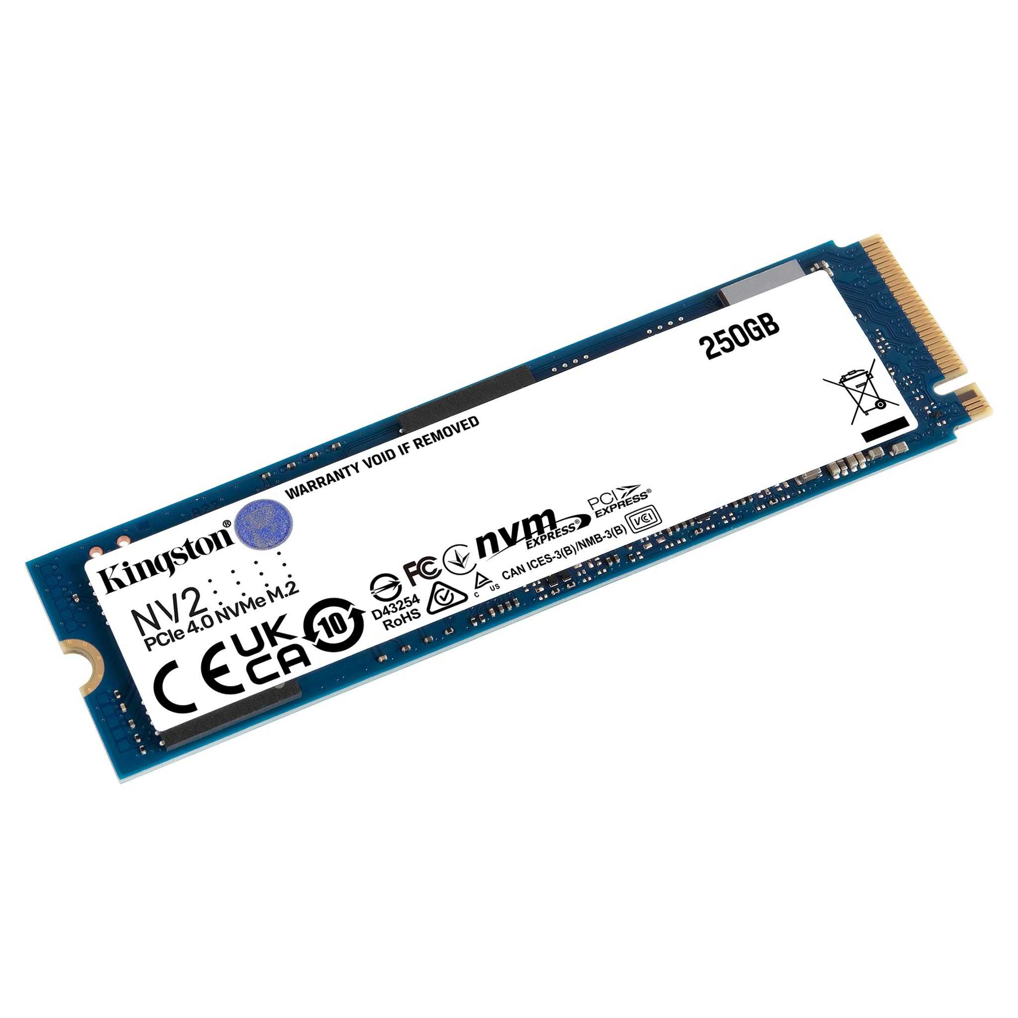 Kingston | Nv2   Ssd   250gb   Intern   M.2 2280   Pcie 4.0 (nvme) fra Kingston Technology