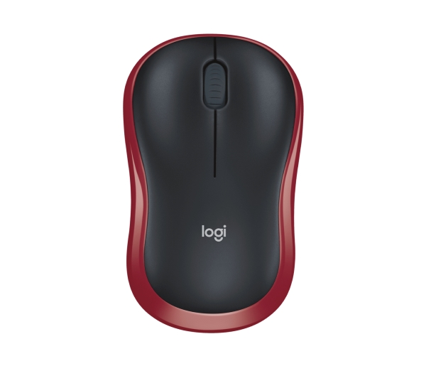 ® | M185   Mus   Optisk   Trådløs   2.4 Ghz   Trådløs Modtager (usb)   Rød fra Logitech
