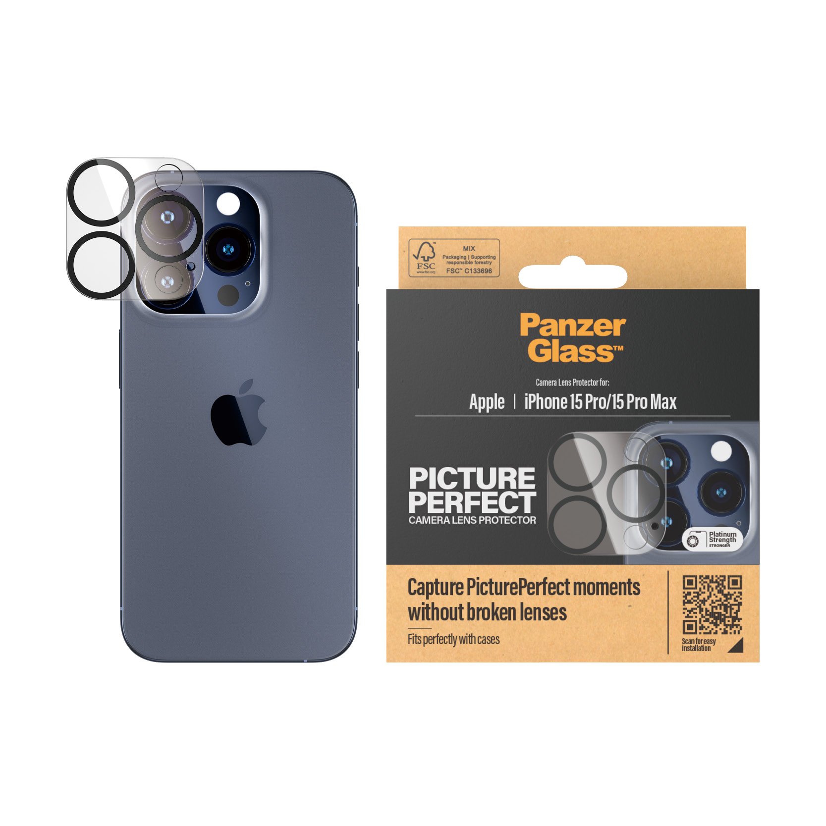 ™ | Pictureperfect Objektiv Beskyttelse | Iphone 15 Pro 15 Pro Max fra Panzerglass
